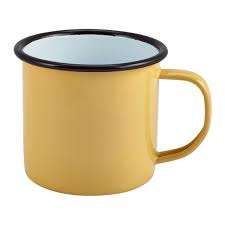 12x Coffee Enamel Mugs 8cm