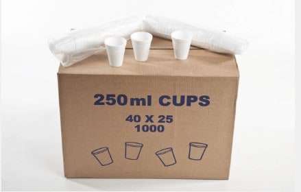 Polystyrene Cups 250ml White