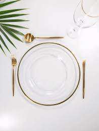 Gold Rimmed Plastic Underplate