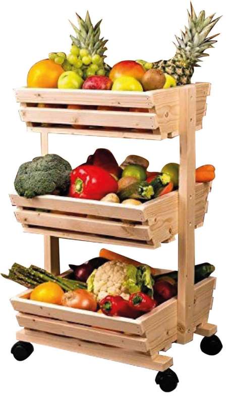 Wooden 3-Tier Vegetable Rack