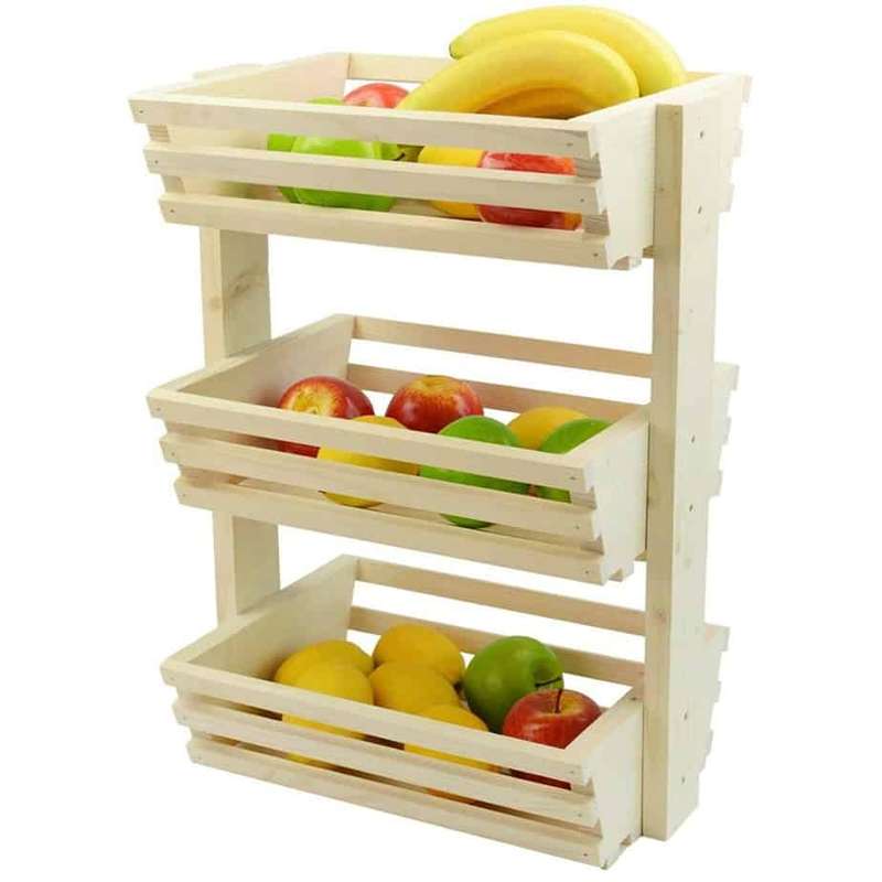 Wooden 3-Tier Vegetable Rack