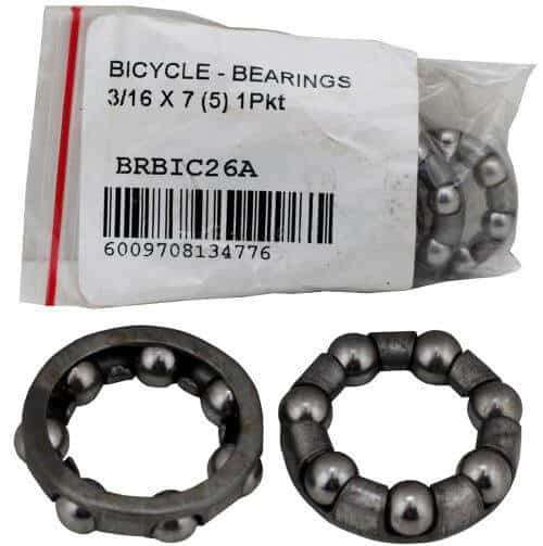Bicycle - bearings 3/16 x 7, 5's