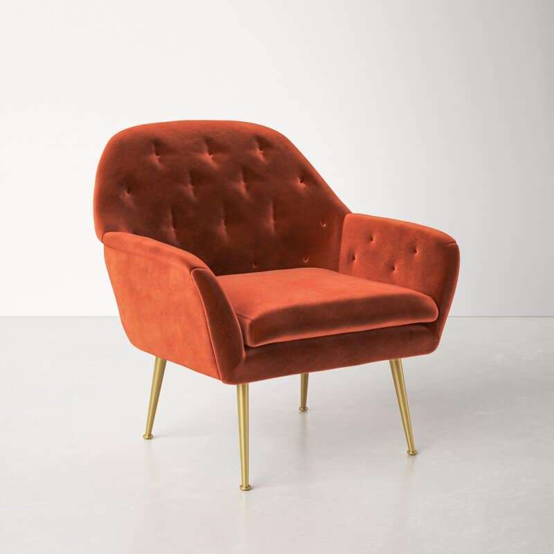 Retro Velvet Accent Chair