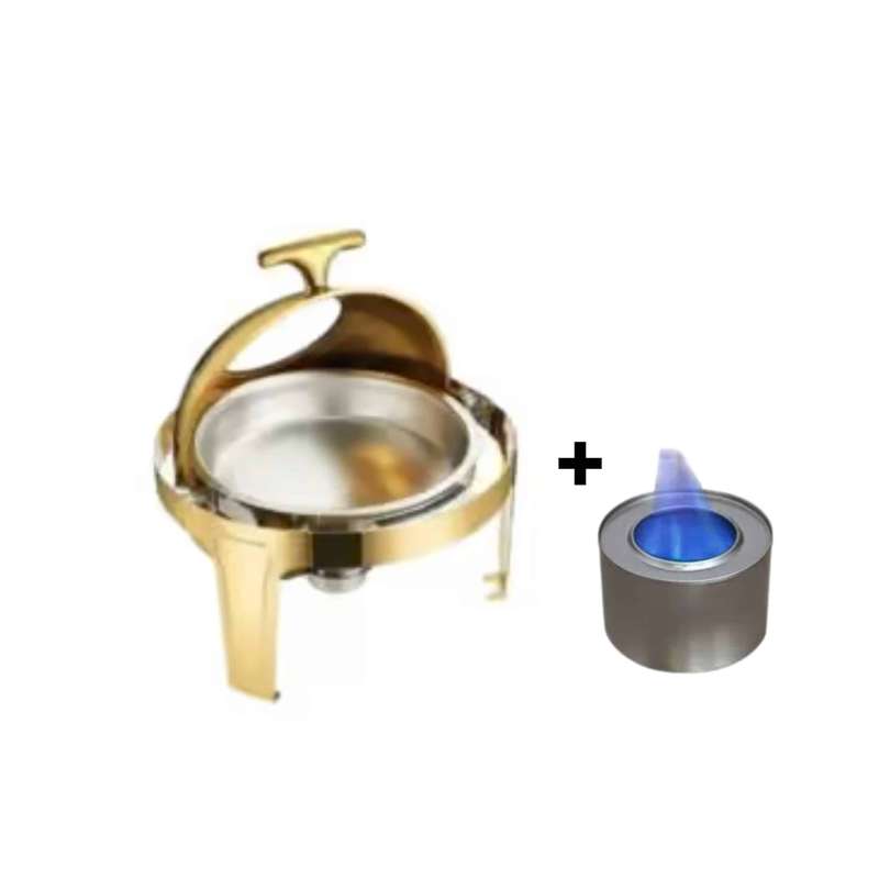 Chaffing Dish Round Gold