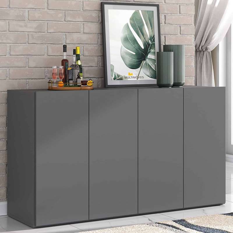 Modern 4 Door Multifunctional Side Cabinet