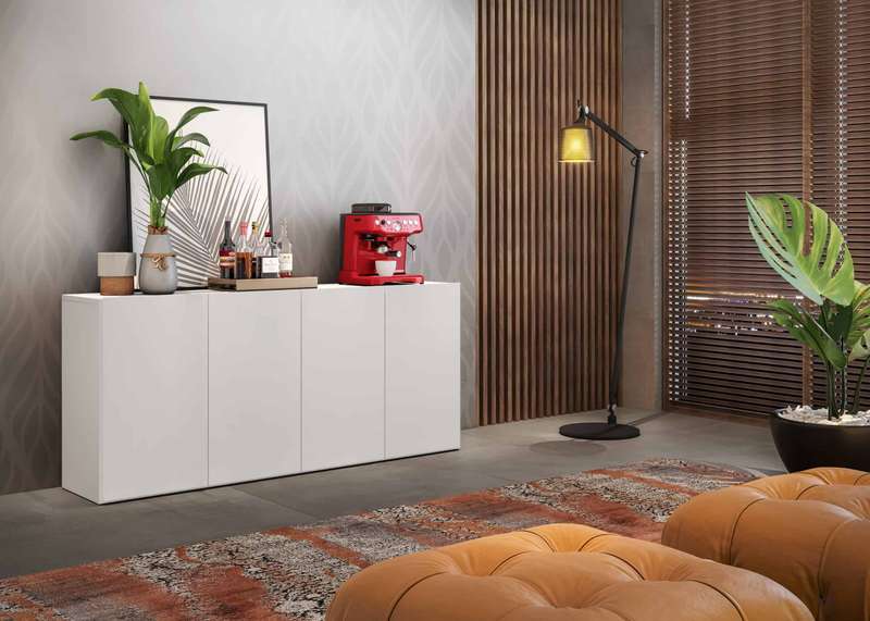 Modern 4 Door Multifunctional Side Cabinet