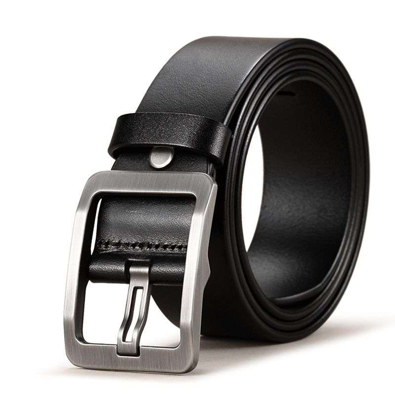 Mens Leather Belt Reversible Black