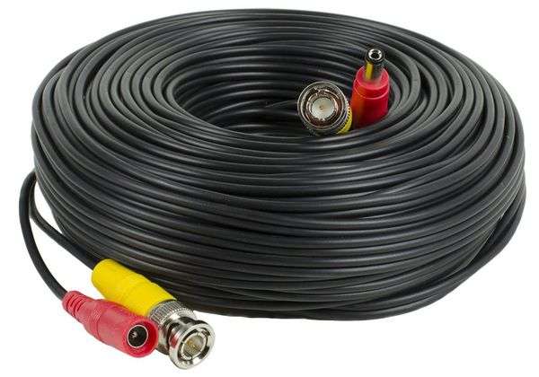 Image result for 50m Power & Video CCTV Camera Cable - Black