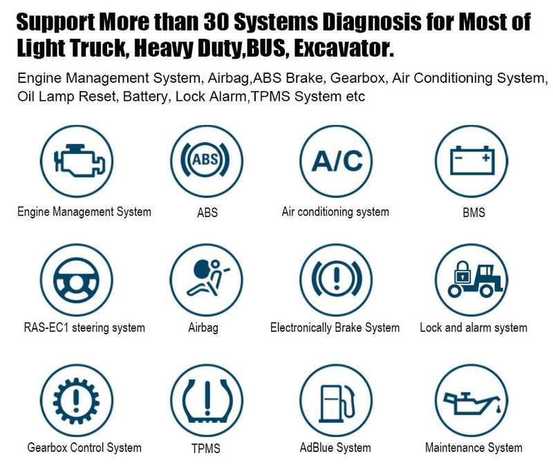 XTUNER T1 Heavy Duty Truck Module Diagnostic Tool Functions