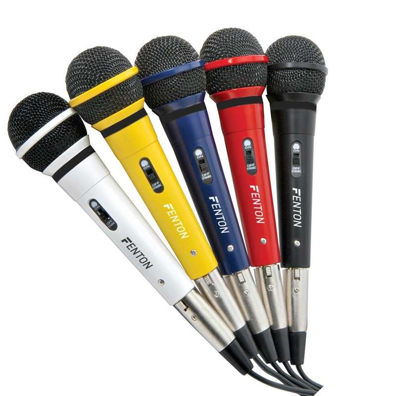 Fenton - DM120 SET OF 5 COLOUR MICROPHONES