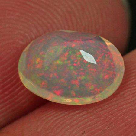 0.8ct Natural Faceted Ethiopian Welo Opal -5614