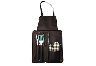 5 Piece Braai utensil set in apron