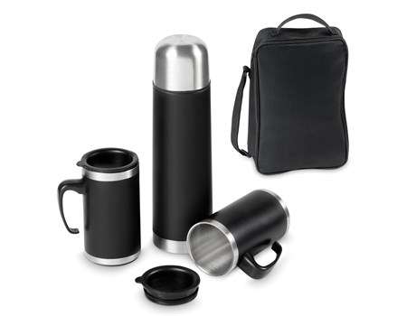 Cardinal double-wall flask and mug set (Flask-6505)