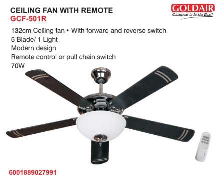 Goldair Ceiling fan with remote (GCF-501R)