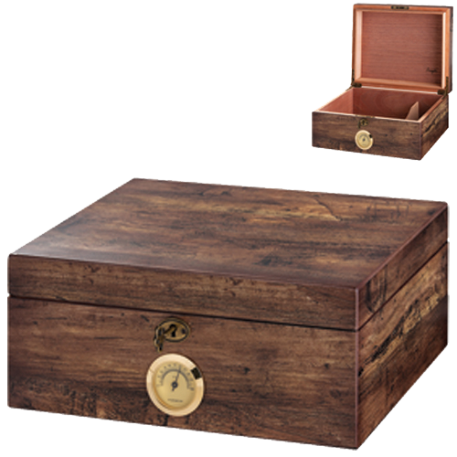 Cigar Humidor - Antique finish Brown 50 Cigars (HUM052)