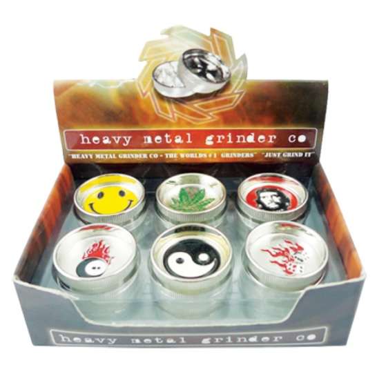 Tobacco Grinder - Large 2pc Chrome (TBGR002)