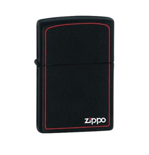 Zippo Lighter: Black matte with border (ZP218ZB)