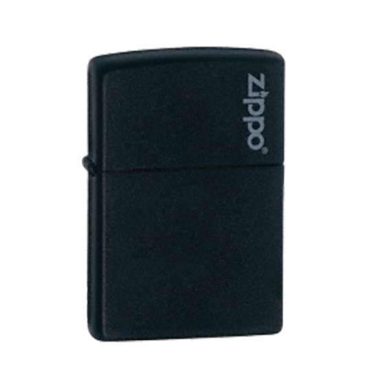 Zippo Lighter: Black matte with logo (ZP218ZL)