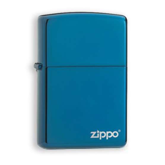 Zippo Lighter: Sapphire matte with logo (ZP20446ZL)