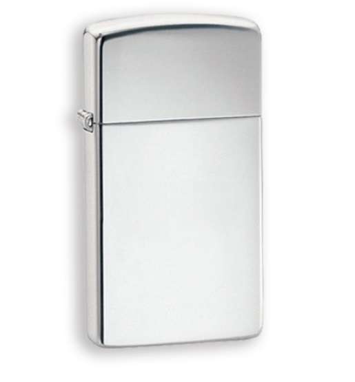 Zippo Lighter: Slim high polished chrome