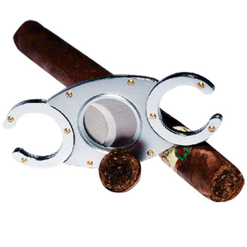 Cigar Cutter - Chrome Circular Handles (CUT024)