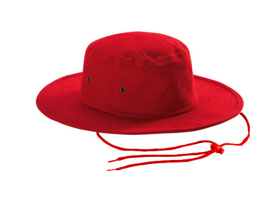 Kids Cricket Hat - red