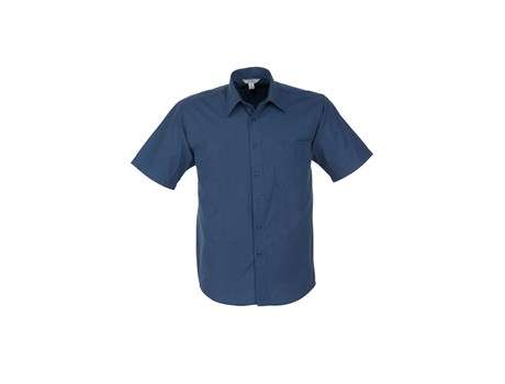 BIZ Micro Check short sleeve shirt - Mens - navy (BIZ-3631)