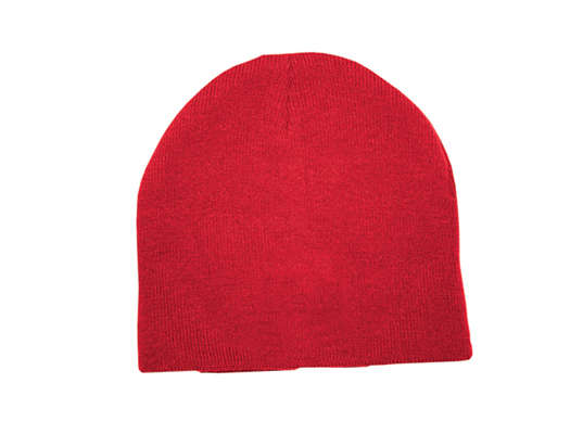 Skull Beanie - red