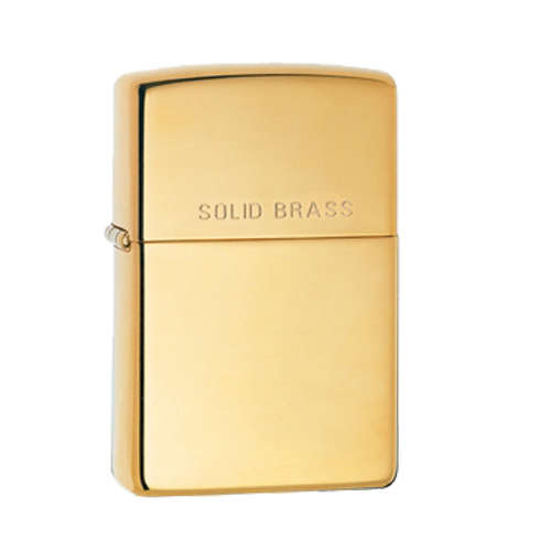 Zippo Lighter: High polish brass