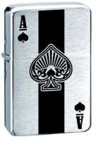 Zorro Lighter: Br Chrome Ace of Spades