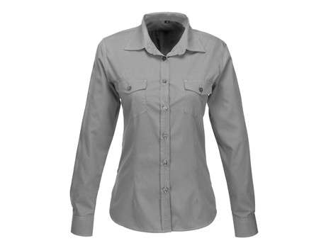 US Basic Long Sleeve Kensington Shirt - Ladies - grey (BAS-7759)