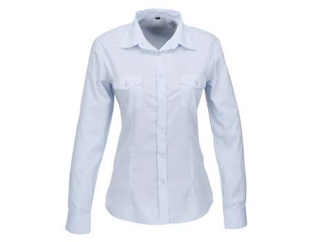 US Basic Long Sleeve Kensington Shirt - Ladies - light blue (BAS-7759)