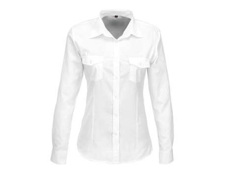 US Basic Long Sleeve Kensington Shirt - Ladies - white (BAS-7759)