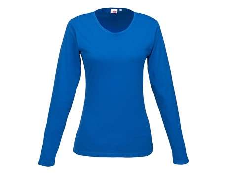 US Basic Long Sleeve Portland T-Shirt - Ladies - blue (BAS-7750)