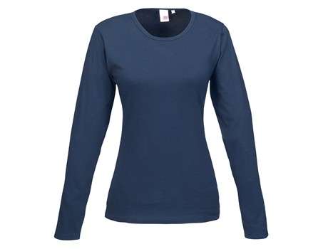 US Basic Long Sleeve Portland T-Shirt - Ladies - navy (BAS-7750)