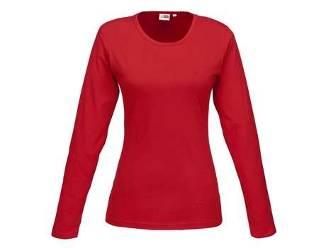 US Basic Long Sleeve Portland T-Shirt - Ladies - red (BAS-7750)
