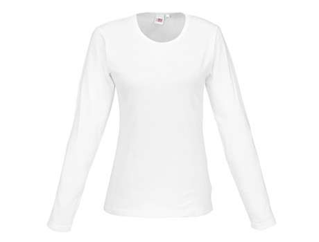US Basic Long Sleeve Portland T-Shirt - Ladies - white (BAS-7750)