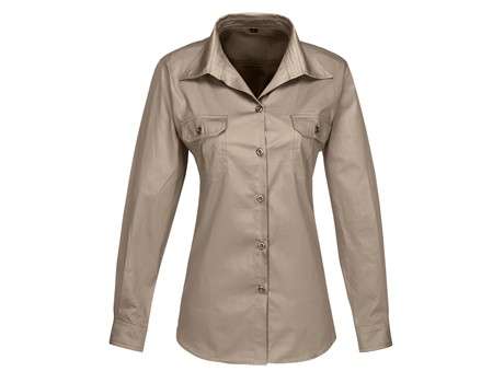 US Basic Long Sleeve Wildstone Shirt - Ladies - khaki (BAS-7763)