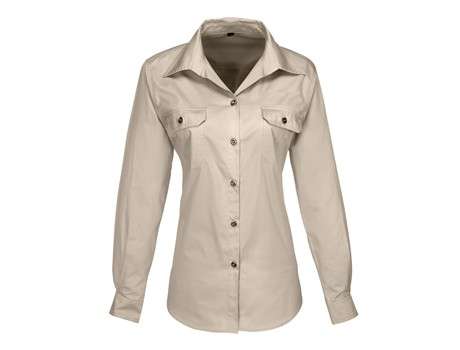 US Basic Long Sleeve Wildstone Shirt - Ladies - stone (BAS-7763)