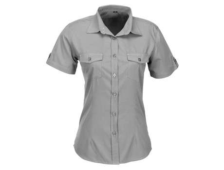 US Basic Short Sleeve Kensington Shirt - Ladies - grey (BAS-7757)