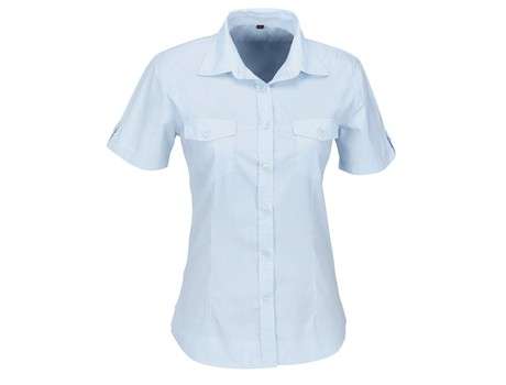 US Basic Short Sleeve Kensington Shirt - Ladies - light blue (BAS-7757)
