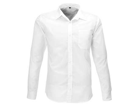 US Basic Long Sleeve Kensington Shirt - Mens - white (BAS-7758)