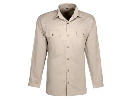 US Basic Long Sleeve Wildstone Shirt - Mens - stone (BAS-7762)