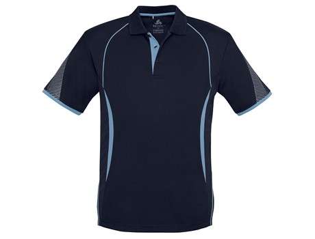 BIZ Razor Golf Shirt - Mens - navy with light blue (BIZ-7106)