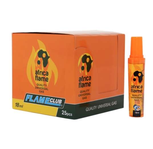 Africa Flame Gas Refills 18ml (1x25) (GAS005) - lighter gas