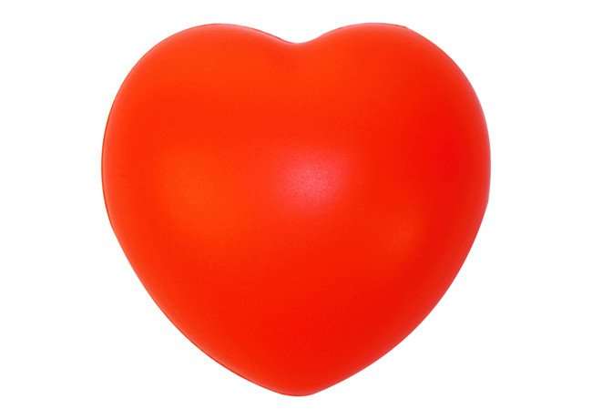 Red heart PU anti stress ball