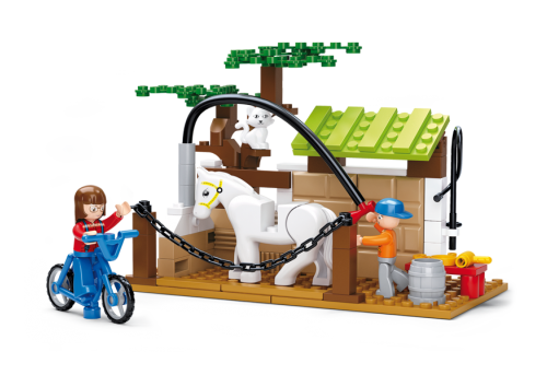 Sluban Building Blocks: Horse Care Station