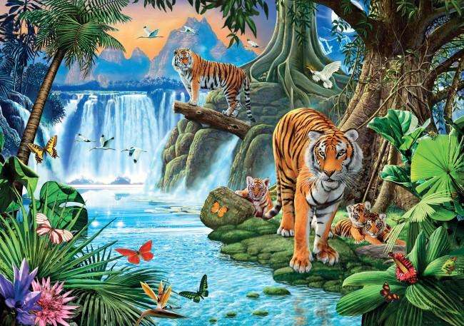 Tiger's Family (1500pc Puzzle)