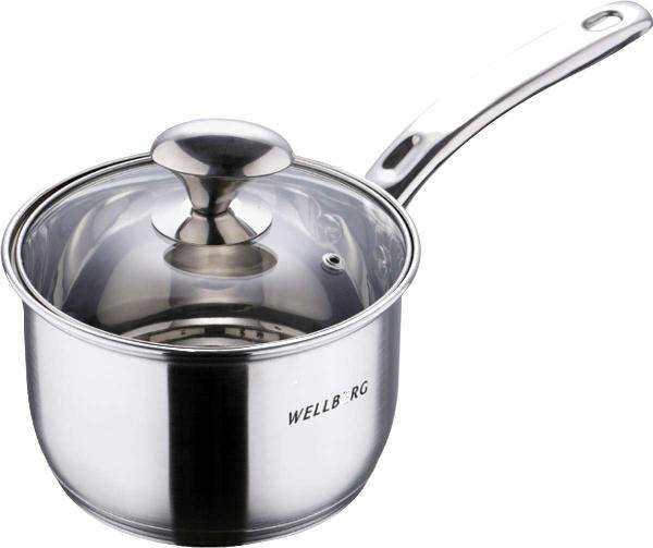 Wellberg 16cm Saucepan With Lid - Polished