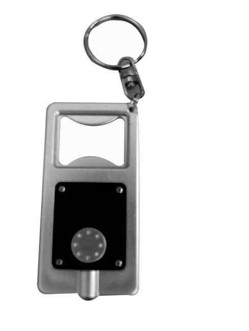 Bottle opener LED torch keyring - stock on hand